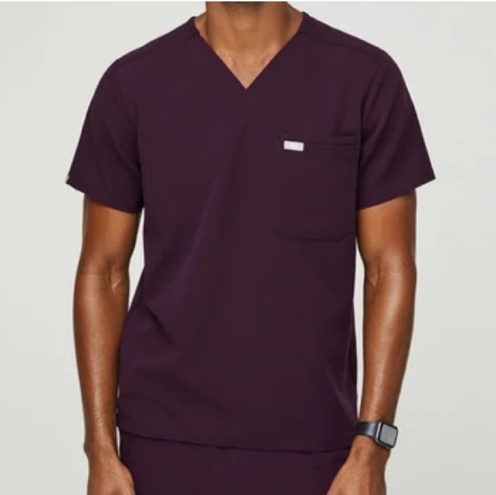 New Figs Deep Purple Leon Scrub Top Size 6X